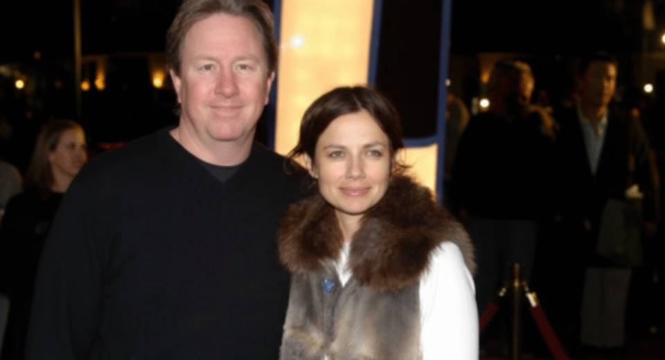 Mark Fluent and wife Justine Bateman at a Hollywood event
