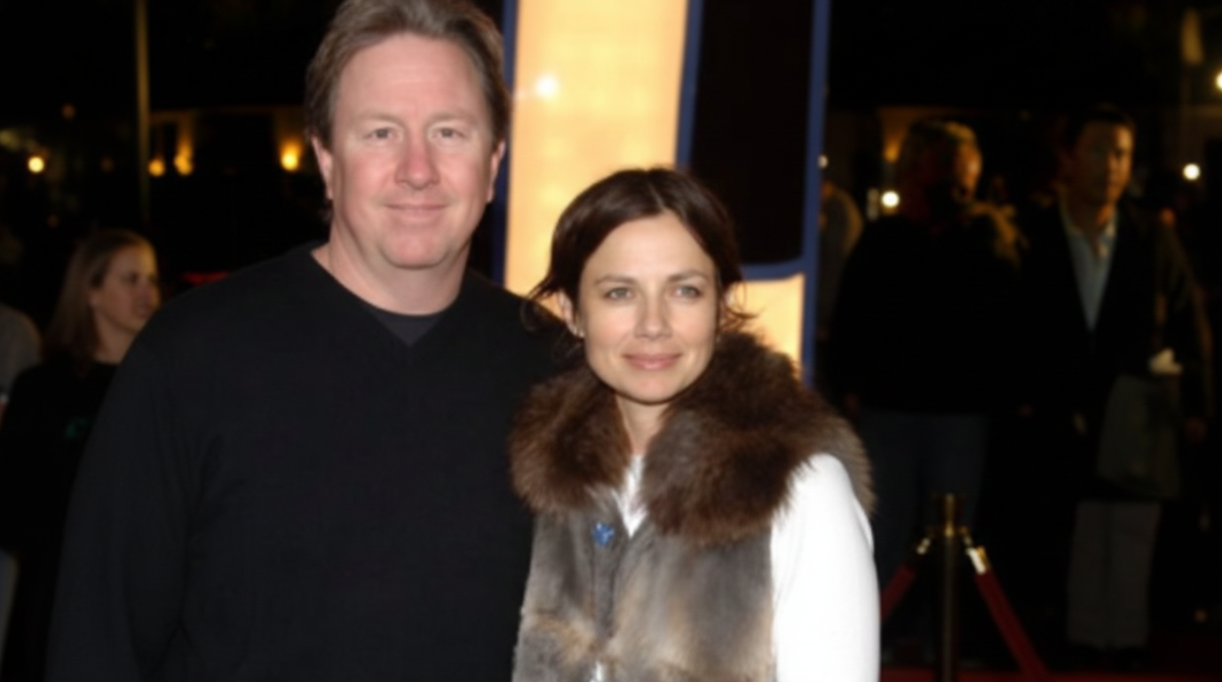 Mark Fluent and wife Justine Bateman at a Hollywood event